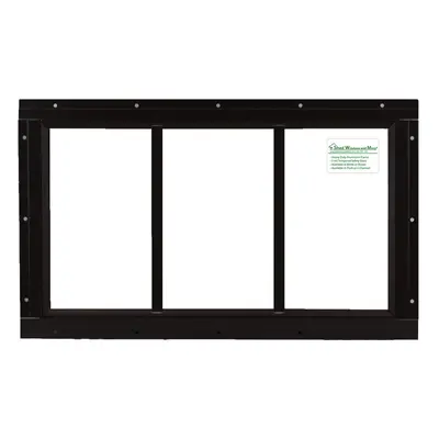 Shed Transom Window 10"" X 18"" Brown Flush with Safety Glass