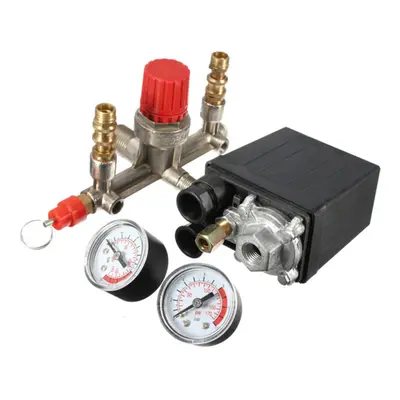 Regulator Air Compressor Pump Pressure Control Switch Valve Gauge Heaty Duty