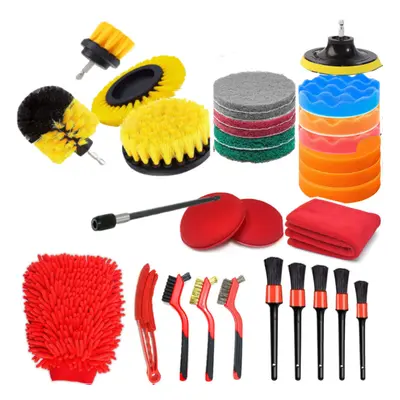 31pcs Car Wash Tools Set with Car Wash Cleaning Brush Car Wipes Tire Cleaning Brush Car Wash Bru