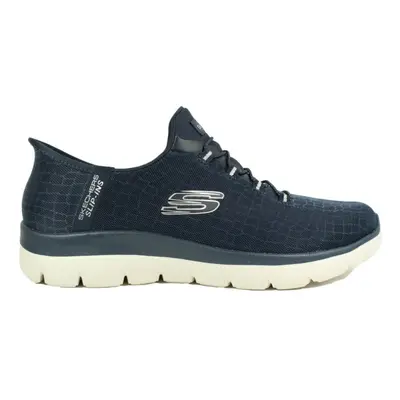 (4 (Adults')) Slip-ins: Summits - Classy Night | Navy/Silver | Women's Slip On Trainers