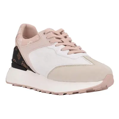 GUESS Women's LUCHIA Sneaker White/Brown