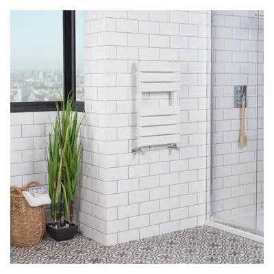 Juva x 400mm White Flat Panel Heated Towel Rail