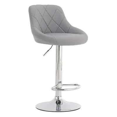 Single Grey Milan Bar Stool, swivel height adjustable bar stool