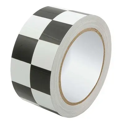 2 in. x ft. Racers Tape, Checkered Black & White