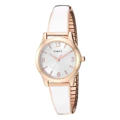 Timex Women's TW2R98400 Stretch Bangle 25mm Blush/Rose Gold-Tone Expan