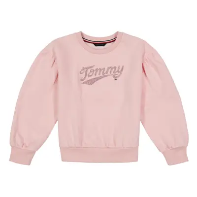 Tommy Hilfiger Girls' Fleece Pullover Crewneck Sweatshirt Rose Shadow