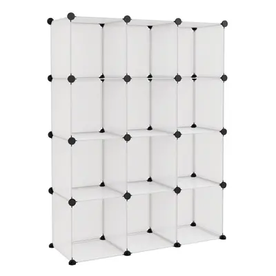 (transparent, 94.5 x 31.5 x cm) vidaXL Storage Cube Organiser PP Shoe Rack Room Divider Multi Co