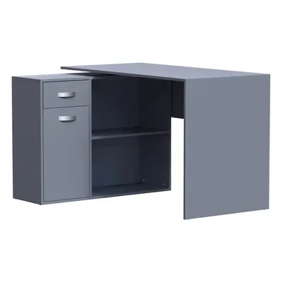 (Grey) Longton Computer Desk Corner Adjustable Shape