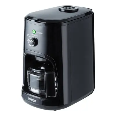 Tower T13005 Coffee Maker, Coarse and Fine Grinding Options, Black