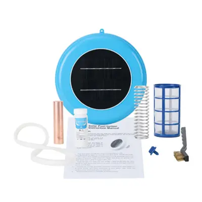 Solar Pool Ionizer Copper Silver Ion Swimming Pool Purifier(Blue)