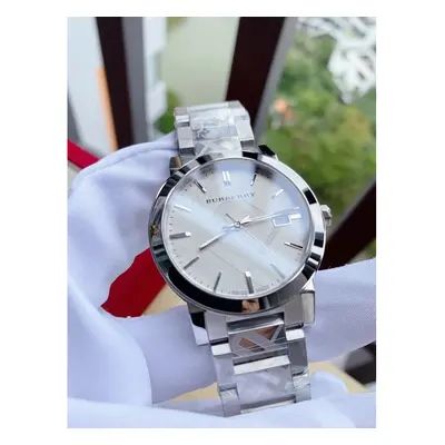 BURBERRY BU9037 UNISEX WATCH SILVER BRACELET SILVER DIAL SILVER CASE