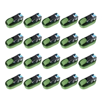 (20 pcs) vidaXL 10/20/44x Ratchet Tie Down Straps daN m Green Truck Lorry Lashing