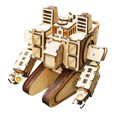 (NO4) Wooden DIY Assembling Robot Decoration Toys Model Building