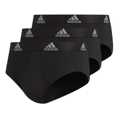 adidas Men's Stretch Cotton 3-Pack Brief Black/Black Black/Black Blac