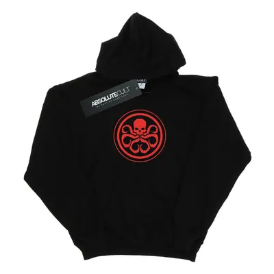 (L, Black) Marvel Mens Hydra Logo Hoodie