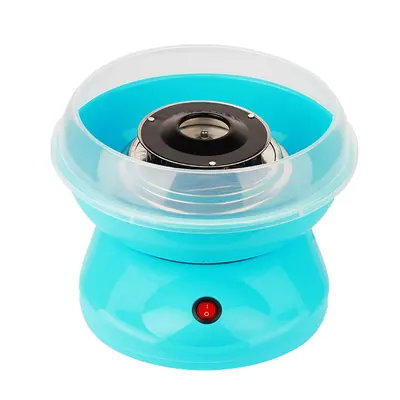 (Blue) JJBRDZ-DIY Sweet Cotton Candy Maker Marshmallow Machine Brown EU Plug