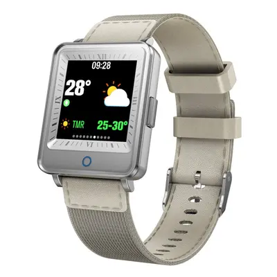 (Champagne-leather) Two-layer Screen Low Power Heart Rate Sports Mode Bluetooth Music Business S