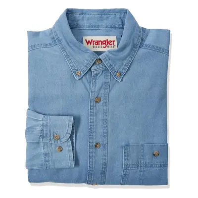 Wrangler MenAs Rugged Wear Basic One Pocket Denim Shirt