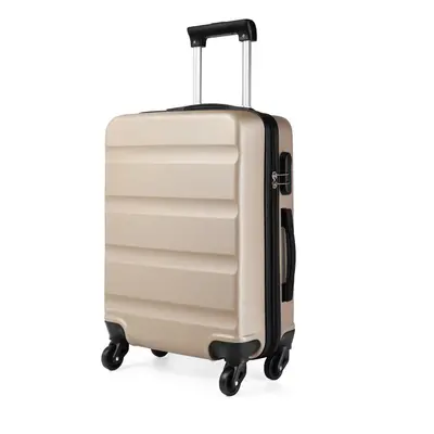 (24 Inch) 20/24/28'' Gold Color ABS Hard Shell Expandable Suitcase With TSA Lock