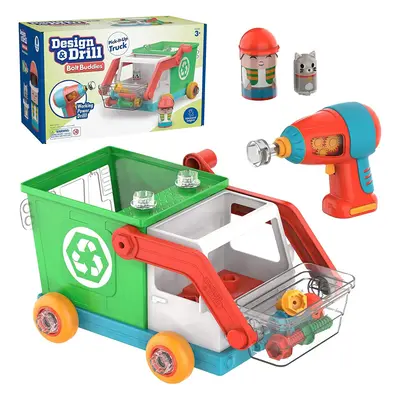 Learning Resources EI-4185 Design & Drill Bolt Buddies Pick, Recycling Truck, Fine Motor Skills 