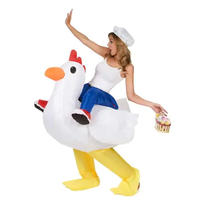 Adult inflatable chicken costume