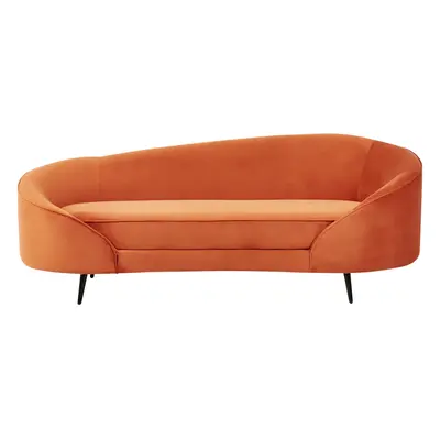 3 Seater Sofa SAVAR Orange Velvet