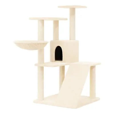 (cream) vidaXL Cat Tree with Sisal Scratching Posts Cat Activity Centre Multi Colours