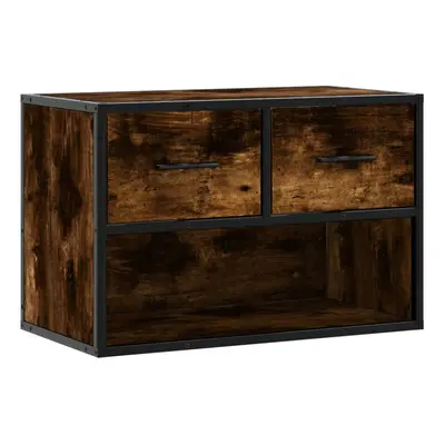 (smoked oak, x x 39.5 cm) vidaXL TV Cabinet TV Stand Media Cabinet TV Unit Engineered Wood and M