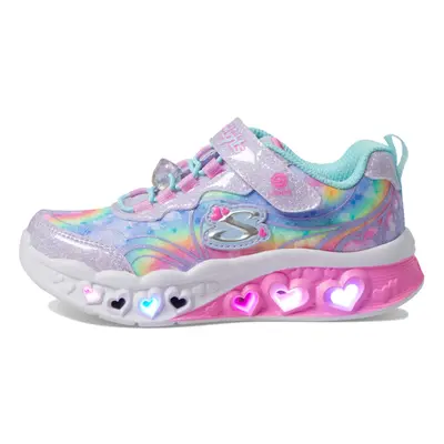 Skechers Kids Girls Flutter Heart Lights-Groovy Sneaker Lavender/Aqua