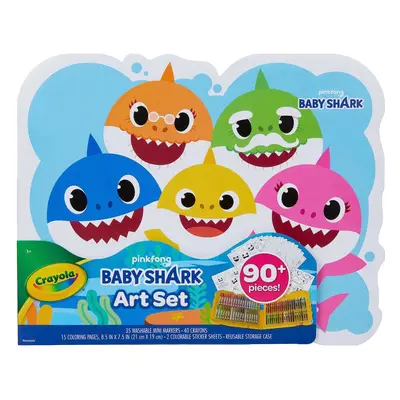 Crayola Baby Shark Art Set Pieces Gift for Kids