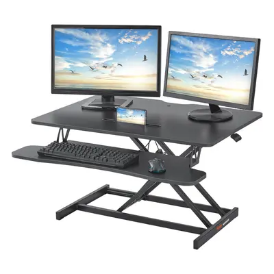 VEVOR Standing Desk Converter 2-Tier Stand up Desk Riser 36in Adjustable Height