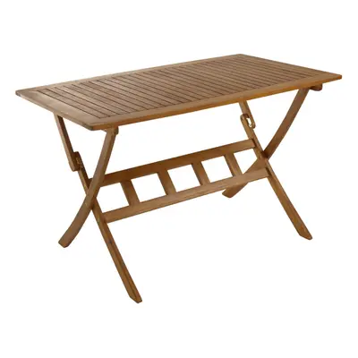 Charles Bentley FSC Acacia Hardwood Rectangular Folding Table seater Foldable Max user weight: 7