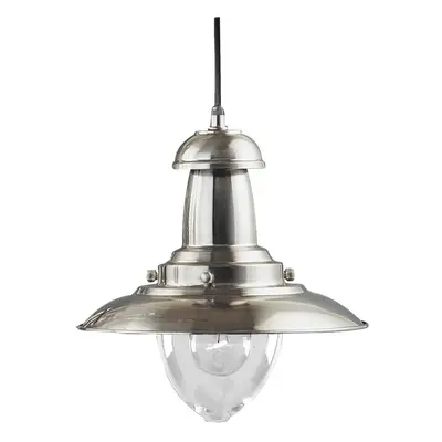 Classic Style Ceiling Pendant With Clear Bell Glass -SS