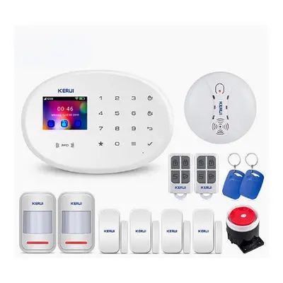 (voice prompt easy to operate) WIFI GSM Smart Home Security Alarm System with 2.4 Inch TFT Touch