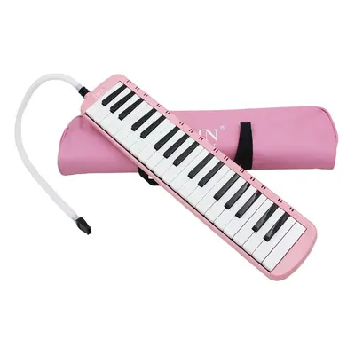 (Pink) 37-Key Melodica Harmonica Electronic Keyboard Mouth Organ With Handbag