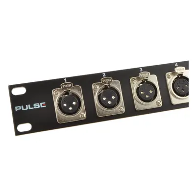 XLR Mic inch Flight Case Network Cab Rack Panel Female Connectors