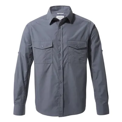 (L, Ombre Blue) Craghoppers Mens Kiwi Long-Sleeved Shirt