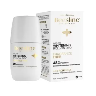 Beesline Apitherapy Natural Whitening Roll-On Deo Fragrance Free Deodorant|48 Hours Sweat Protec