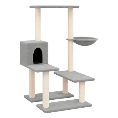 (light grey) vidaXL Cat Tree with Sisal Scratching Posts Cat Activity Centre Multi Colours