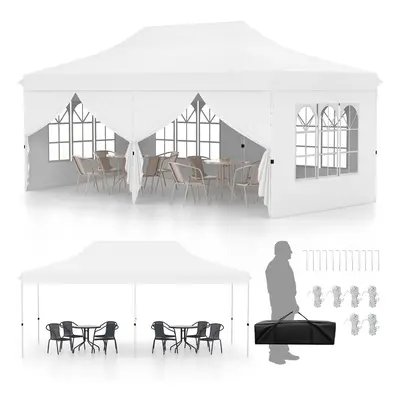 Pop-up Canopy x FT Gazebo Sun Shelter W/ Carrying Bag White