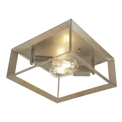 Searchlight Heaton Light Ceiling Light Brushed Silver Gold Finish