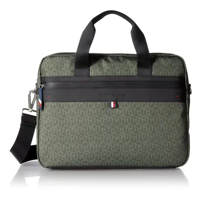 Tommy Hilfiger Men's Leo Briefcase Army Green/Faded Military One Siz