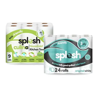 Splesh Household Bundle Culina Kitchen Towel 3-Ply Ultra Absorbent Extra Strong and Large Kitche