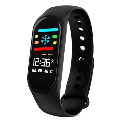 (Black) 0.96" TFT Screen IP67 Waterproof Smart Watch Blood Pressure Smart Bracelet Fitness mi ba