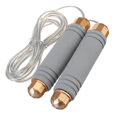 (Grey) 3M Adjustable Length Fitness Jump Rope Sponge Handle 350g Bearing Skipping Rope Sports Gy