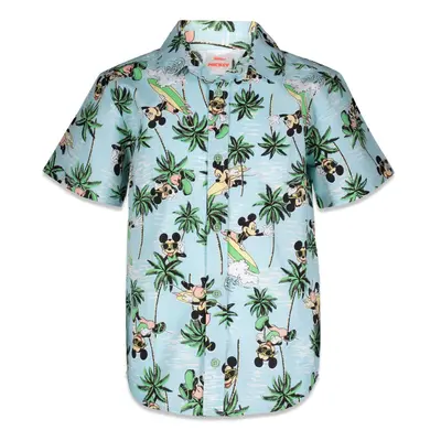 Disney Mickey Mouse Little Boys Hawaiian Button Down Dress Shirt