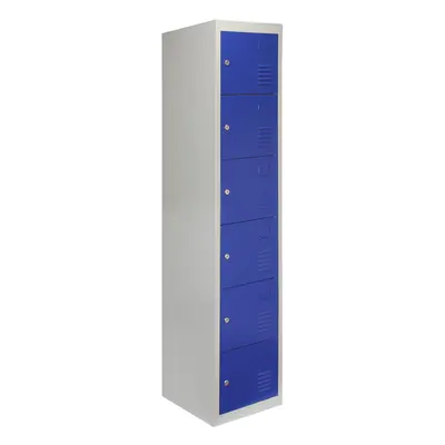 Metal Lockers Doors Steel Flatpack Storage Lockable Gym School Blue â 45cm D