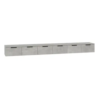 (Concrete grey) vidaXL 2x Wall Cabinets Engineered Wood Wall Floating Cabinet Multi Colours