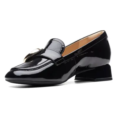 Clarks Women's Daiss Trim Loafer Black Patent Leather