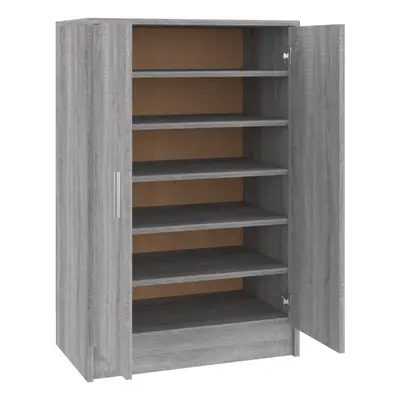 (grey sonoma) vidaXL Shoe Bench Engineered Wood Shoe Organiser Rack Hall Bench Multi Colours